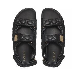 CALIA Women's Black Quilted Sandals